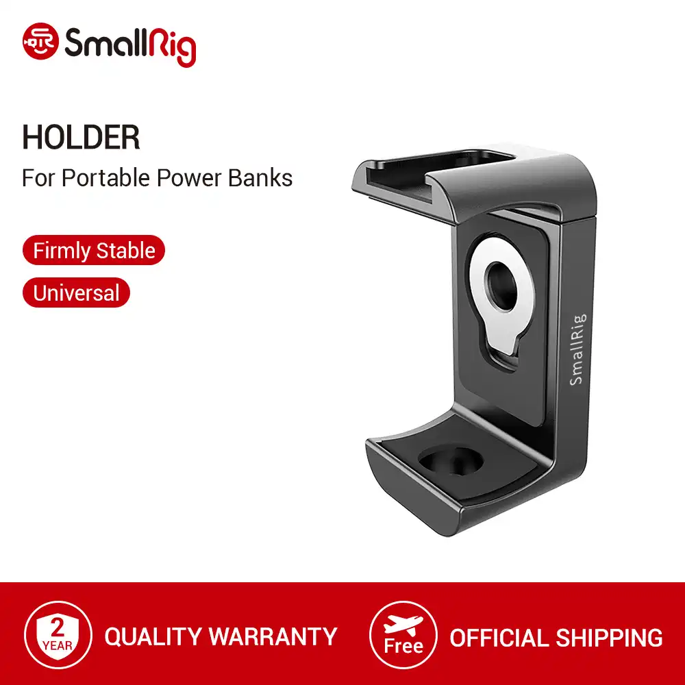 Smallrig 用ポータブル電源銀行ホルダークランプで 1 4 20 ネジ穴 コールドシューマウント用携帯電話 2378 Tripod Monopods Aliexpress