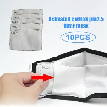 

10PCS PM2.5 Filters Anti-fog filter Breathable dust mask filters for Safety Dust Respirator Mouth Mask Activated Carbon Pads