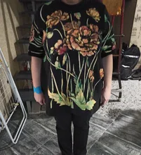 Women Hoodies Sweatshirts Floral DIMANAF Pullover Tops Turtleneck Print Black Plus-Size