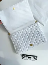 Bandoleras acolchadas con cadena gruesa para mujer, bolsos de mano acolchados, de marca, 2020