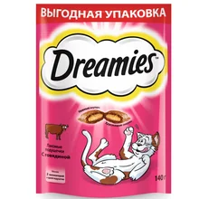 Лакомство для кошек DREAMIES с говядиной 140г