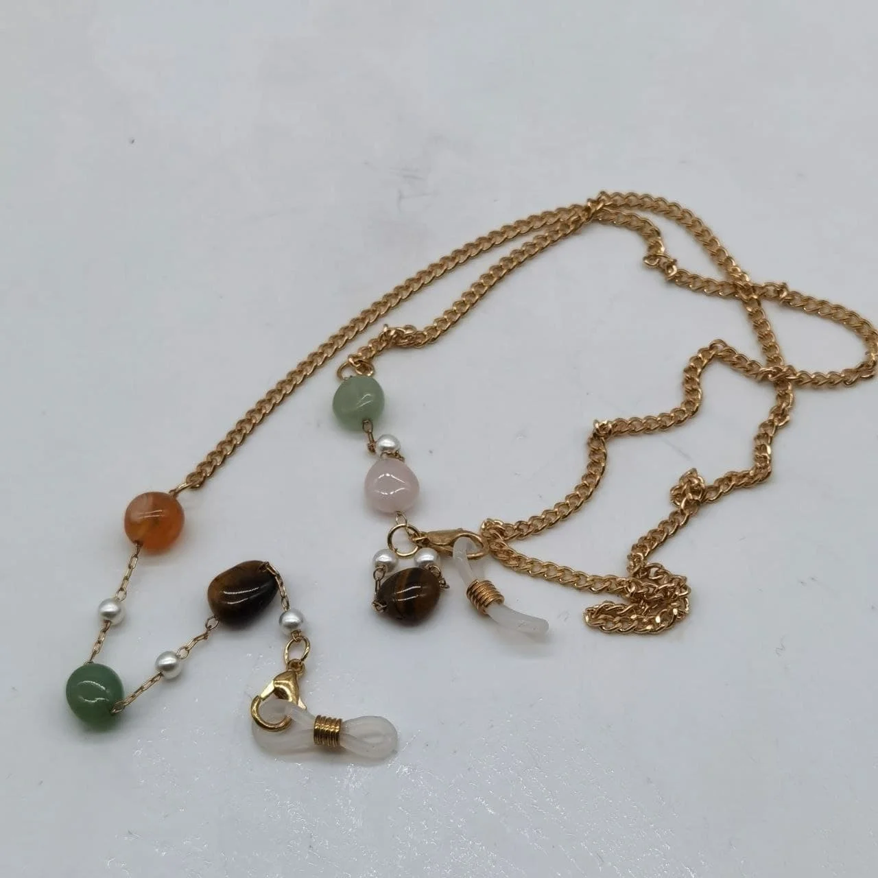 🛍Цепочкадляочковизнатуральногокамняаметистянтарныйкамень