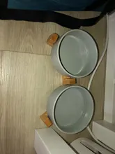 De cerámica tazón de perro gato plato con soporte de madera No derrame de alimentos para mascotas alimentador de agua gatos perros pequeños perros Pet