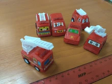 6 uds juguete de modelo de coche atrás coche vehículo móvil camión de bomberos modelo Taxi chico Mini juguetes regalo Diecasts juguete para los niños