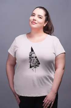 

Angemiel Wear Sculptor White Women Cotton Large Size T-Shirt