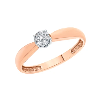 

Gold ring with diamonds sunlight sample 585