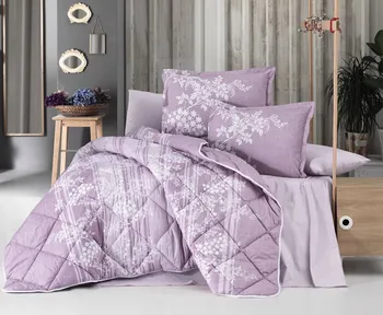 

Romantic and Modern Double Ranforce Sleeping Set Designed from 100% Cotton It consists of 7 pieces (Quilt, sheet, pilowcase (.
