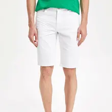 DeFacto мужские летние белые повседневные шорты, мужские обтягивающие шорты, мужские бермуды, Shorts-K6788AZ19SM