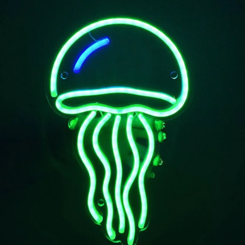 Insegne Al Neon Per Squid Light Hot Game Neon Real Glass Neon Sign For Store Garage Bar Man Cave Room Home Decor Opere D'Arte Fatte A Mano