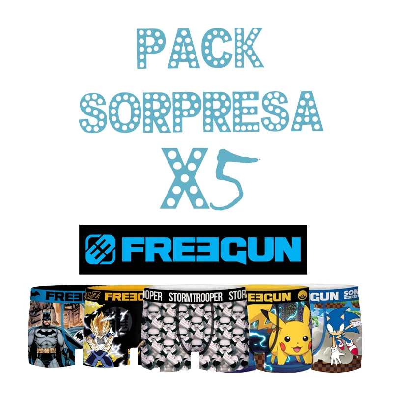 Freegun - Surprise Pack Da 3 Mutande Uomo In Microfibra, Ultra Traspiranti, Modelli E Colori Casuali