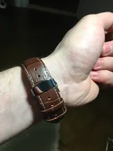 Calfskin-Correa de reloj de cuero de vaca genuino, pulsera de correa de reloj, hebilla de mariposa de repuesto, 12mm-24mm