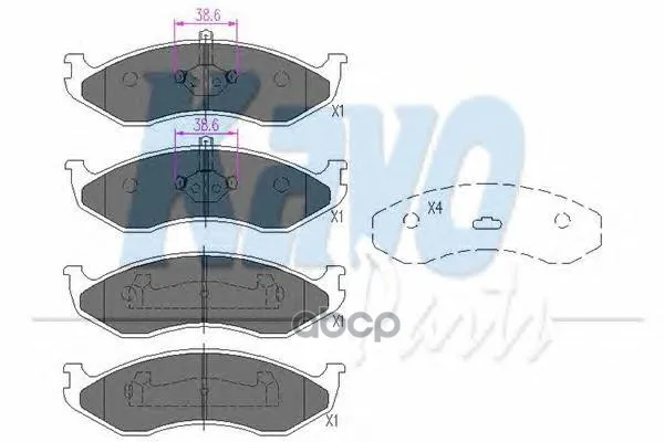Колодки Тормозные Jeep Grand Cherokee/Cherokee/Kia Carnival-01 Передние Kavo Parts Kbp4016 kavo parts арт. KBP4016