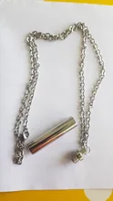 ZORCVENS-collar con colgante de cápsula para hombre y mujer, colgante cilíndrico abierto de Color plata, joyería de recuerdo de acero inoxidable