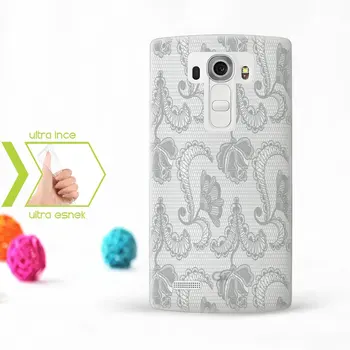 

Personalized LG G4 Slim Clear Silicone Phone Cover (Lace Temalı-8)