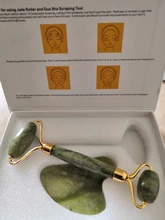 Rodillo de Jade Xiuyu Gua sha de piedra Natural, tablero raspador Guasha, conjunto de cuarzo, herramienta de masaje Facial, Estiramiento Facial, masajeador antiarrugas Delgado