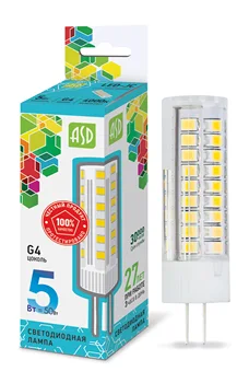 

LED lamp LED-JC-standard 5 W 12 V G4 4000 K 450lm ASD