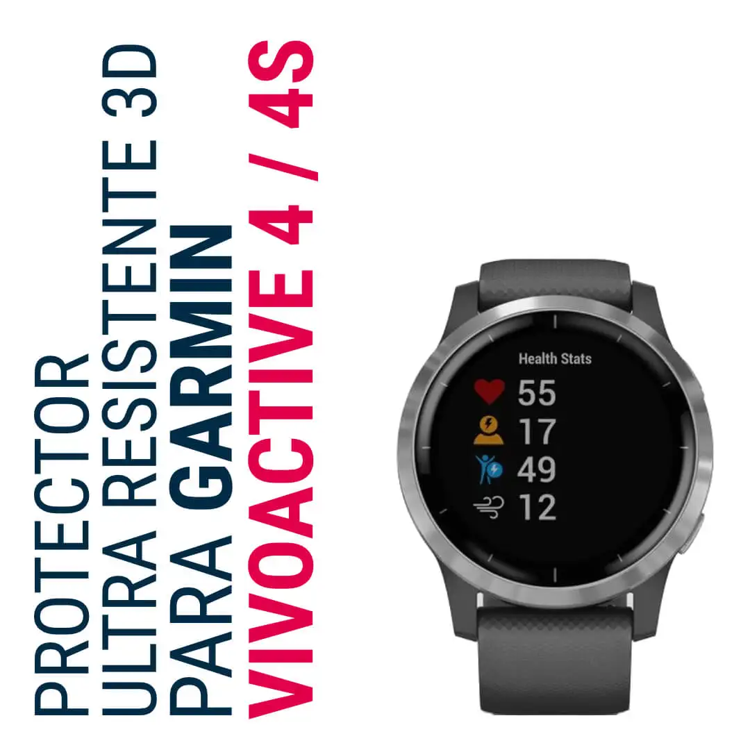 Sentete-Pellicola Salvaschermo Per Garmin Vivoactive 4 Ultra Resistente "3D Curvo", Garmin Vivoactive 4, Garmin Vivoactive 4S, Pellicola Salvaschermo