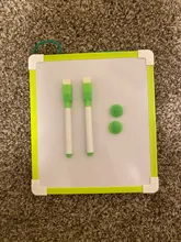 Xingdi-pizarra blanca magnética para niños, tablero de limpieza en seco, 5 colores, Mini pizarra blanca de dibujo, 20,6x18,5 cm, pequeño cartel para colgar, rotulador gratis