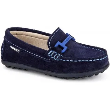 

Moccasin shoes fur split leather in blue, Pablosky
