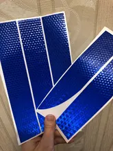 5 unids/set coche reflectancia Reflector adhesivo Auto accesorios Exterior cinta reflectante adhesiva Reflector de reflejo de advertencia