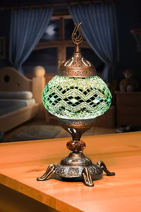 

Turkish Handmade different color mosaic table lamps tyr