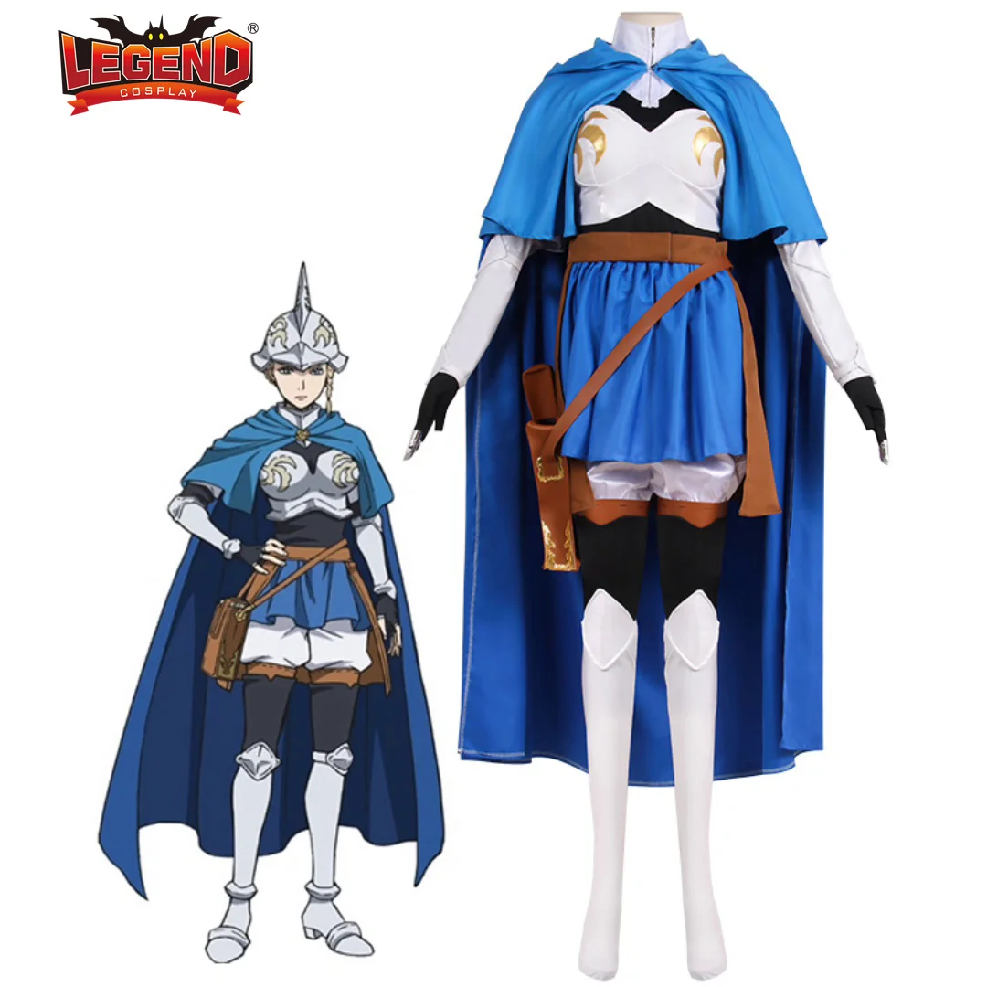Amine Black Clover Charlotte Roselei Cosplay Five Leaf Blue Rose