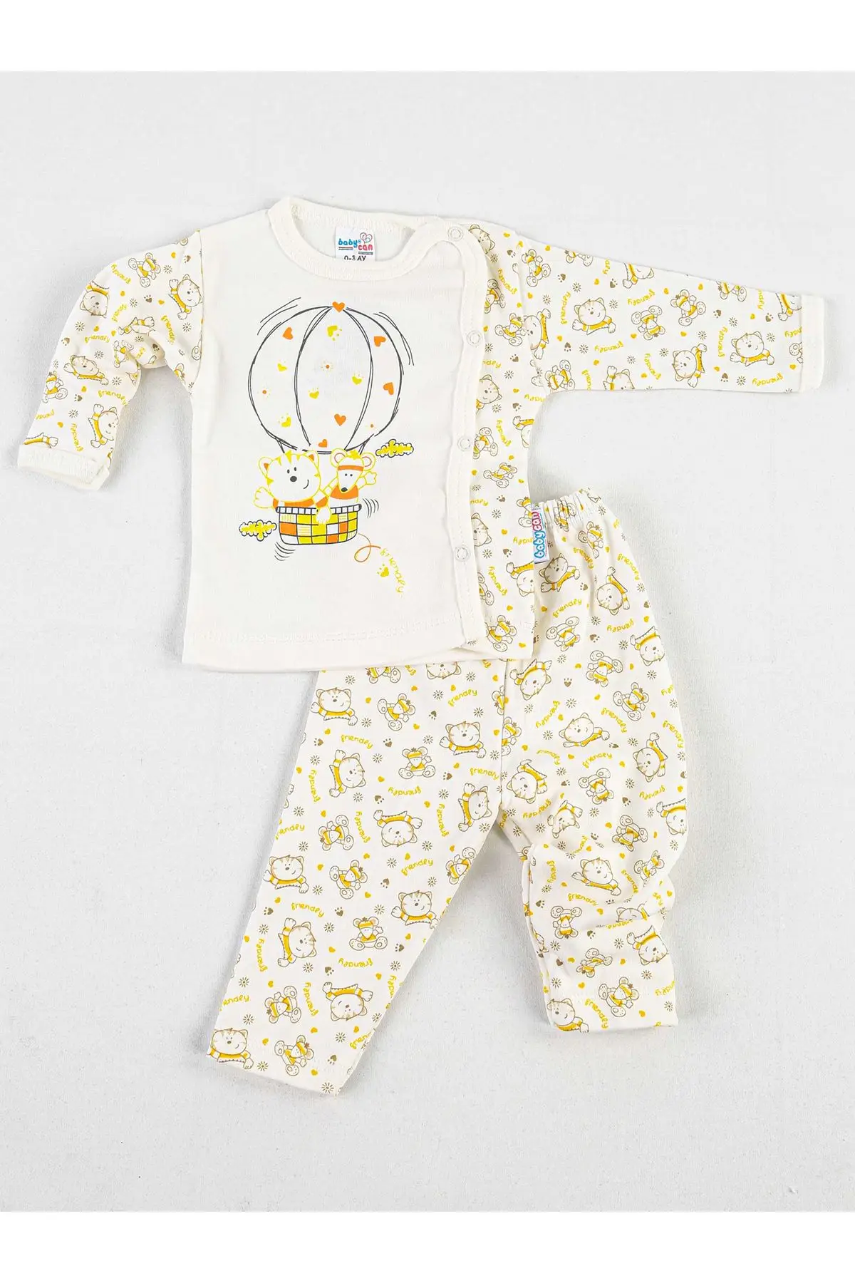 

Yellow White Bears 2 li Male Baby The Zibin suit