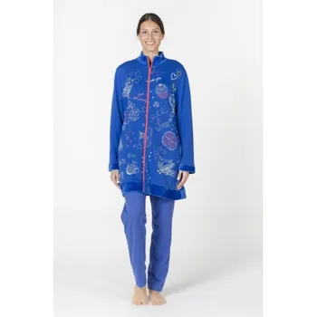 

Zip fastener dressing gown