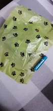 Bolsas biodegradables de basura para perros y gatos, Bolsa para popó de basura para perros y gatos con estampado de huella cero, Bolsa para popó mascotas