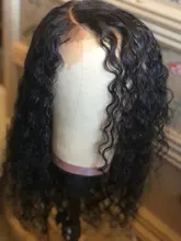 Cranberry-peluca con cierre de encaje 4x4 para mujer, cabello Remy brasileño de ondas profundas, pelucas de cabello humano con encaje frontal 13x4, línea de cabello prearrancado