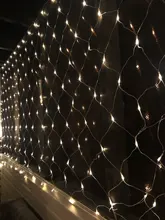 Curtain Garland Fairy-String-Light Led Net Mesh Window Christmas Wedding Party 2x2m 3x2m