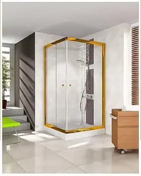 

Duşkabincim 100x120 Cm Altın Sarı Kare Tekne + Duşakabin 5mm - Desenli Cam