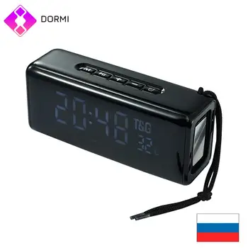 

Bluetooth column TG-174 speaker with LED Alarm Clock FM radio TF Music Boombox Subwoofer Speaker music center for mobile phone
