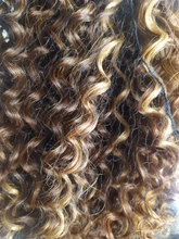 Mágico Pelo Rizado Afro tejido de pelo sintético 16-20 pulgadas 7 unids/lote mechones con cierre encaje africano extensores de cabello para mujer