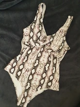 Bañador de una pieza para mujer, traje de baño de leopardo, Monokini de realce, Sexy, con cuello en V, de una pieza, 2021