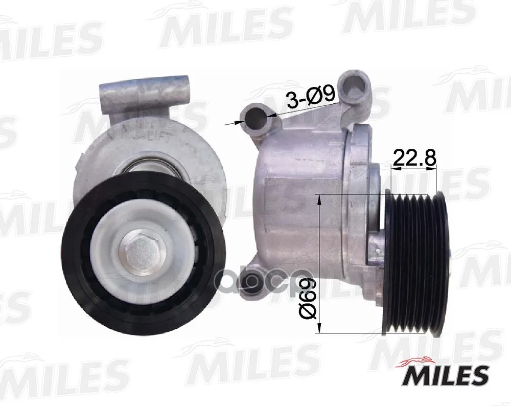 Натяжитель Ремня Приводного Ford Focus Ii/Volvo C30/S40 1.8-2.0 Miles Ag00292 Miles арт. AG00292