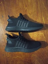 Zapatillas de deporte de malla para hombre, zapatos masculinos informales, deportivos, calzado vulcanizado, ligeras, con cordones, para correr, para andar, a la moda