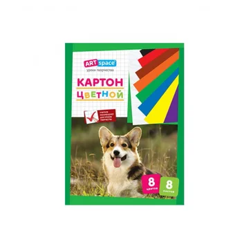 

Cardboard color coated ArtSpace 8 colors 8 sheets A5