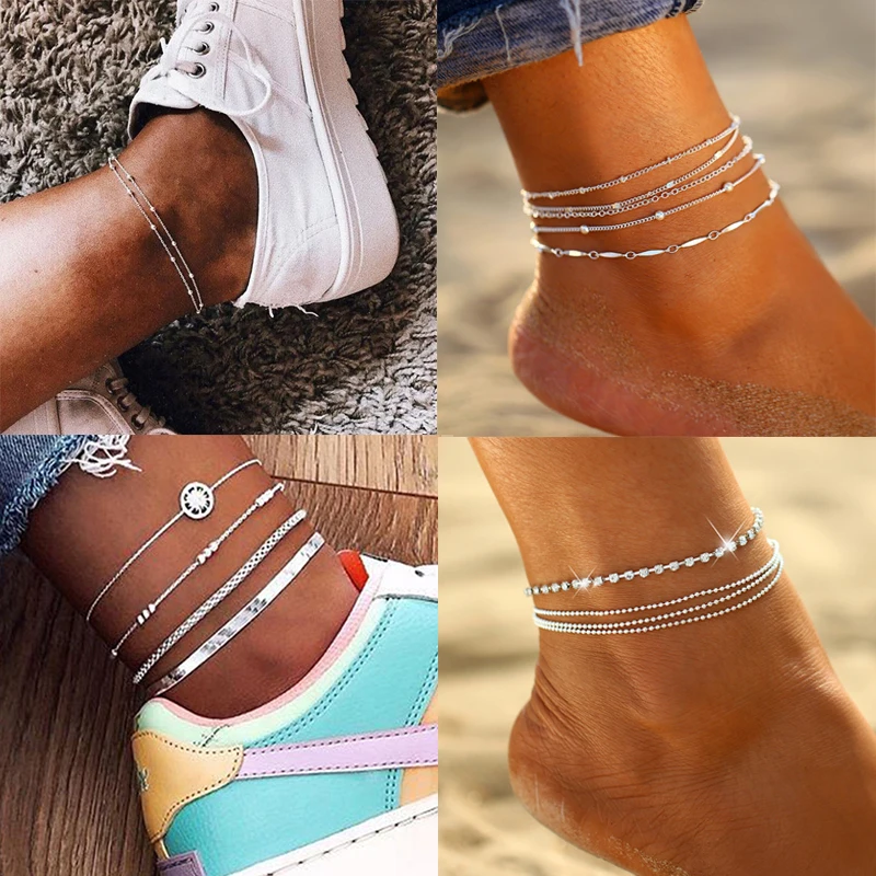 Bohemian Multi Layers Chain Anklet Ankle Bracelet Simple Summer Ocean Beach Anklet for Women Foot Leg Bracelet Jewelry 2020 Bohemian Multi Layers Chain Anklet Ankle Bracelet Simple Summer Ocean Beach Anklet for Women Foot Leg Bracelet Jewelry 2020
