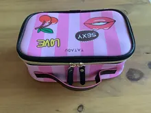 FUDEAM-Bolsa de cosméticos portátil de cuero para mujer, almacenamiento de artículos para la higiene de viaje, bolso organizador, estuche de maquillaje impermeable para mujer