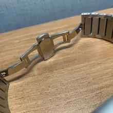 Correa de lujo para Apple watch, banda de 44mm y 40mm para iWatch de 38mm y 42mm, pulsera de reloj de acero inoxidable para Apple watch 5 6 se 3 4