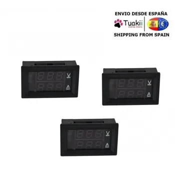 

3PCS voltimeter amp meter 100V 10A Digital DC Red Blue voltmeter