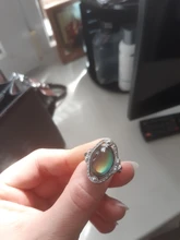 Vintage Color Retro cambio anillo Oval emoción sentimiento cambiante anillo de Control de temperatura de Color anillos para las mujeres