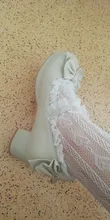 Las niñas dulce Lolita volantes encaje zapatos de boda de novia del alto Talón de las mujeres limita vestido de princesa hombres rosa de talla grande 34-48