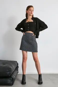 

Trendyol Crow's feet Skirt TWOAW21ET0386