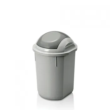 

Round trash can with gray lid 12 liters 7house