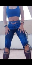 De moda azul tibetano capitán lucha Leggings de entrenar con aumento Slim de cintura alta Jeggings mujer Sexy ropa deportiva pantalones de entrenamiento