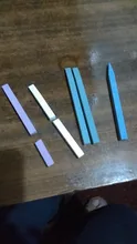 5 uds. De limas de cuarzo para uñas, bloque de tope de lijado profesional en forma de V, removedor de cutículas, herramientas de manicura CH1000