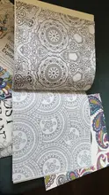 4 Uds 24 páginas inglés versión perdido océano de viaje en el tiempo para colorear libro Flor de mandala para adultos para aliviar el estrés libro de dibujo artístico