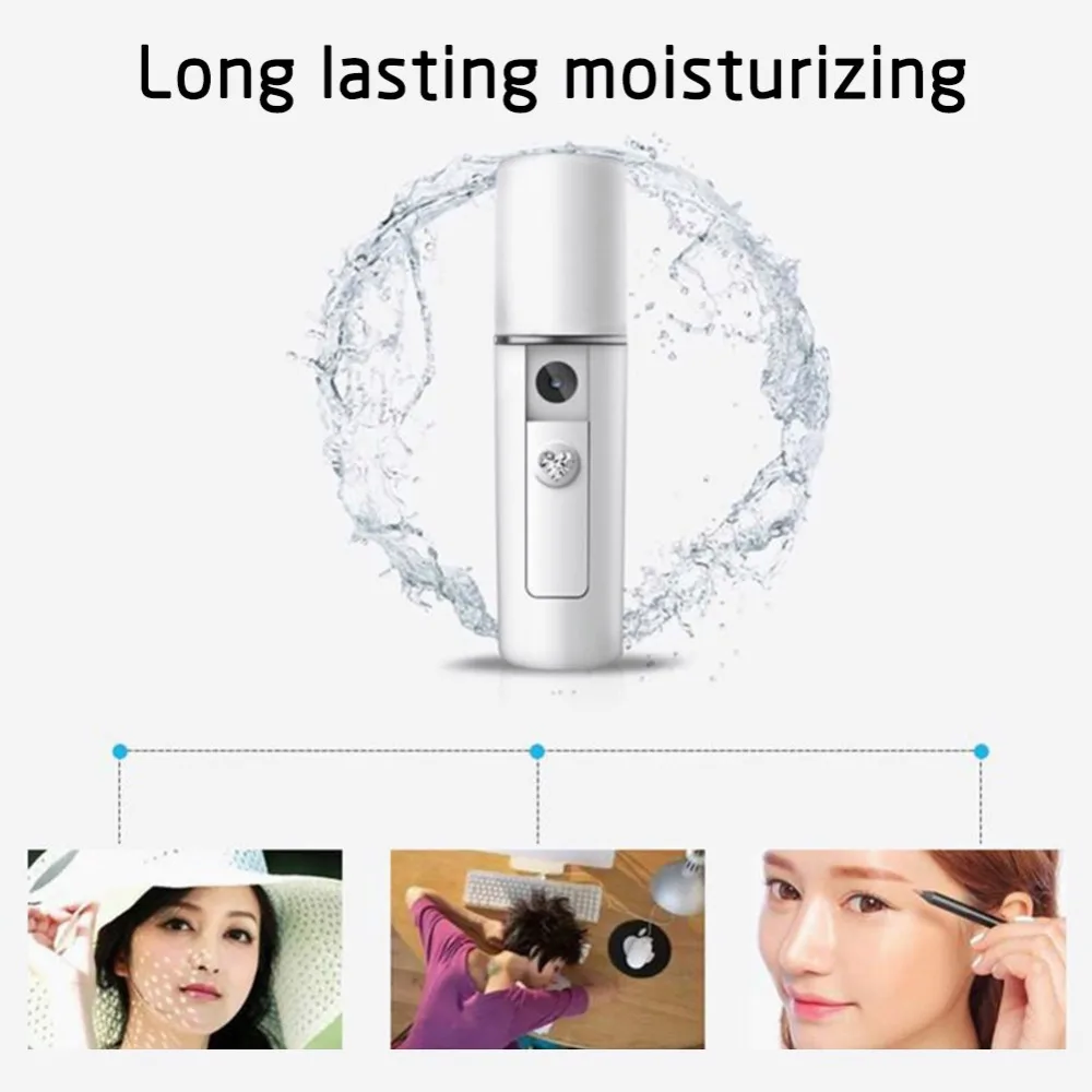 Facial Moisturizing Beauty Instrument USB Charging Portable Nano Mist Spray Handy Atomization Mister Device Face Steamer Tool